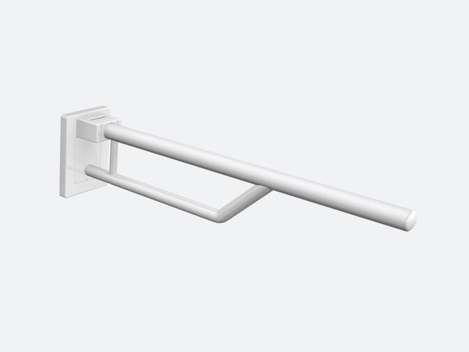Hinged support rail