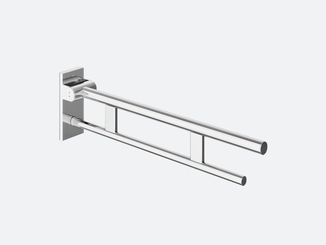 Hinged support rail